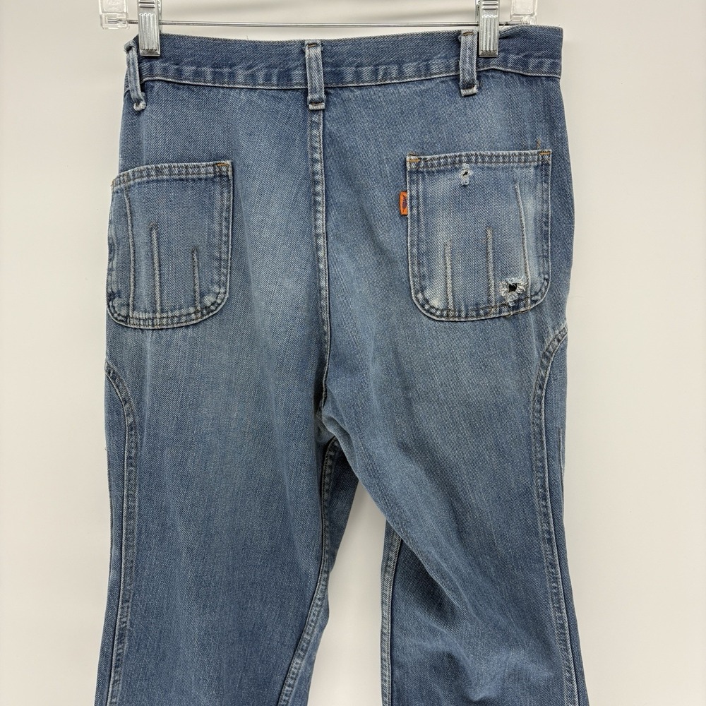 Rare Vintage 1970's Levi's Orange Tab Bell Bottom Jeans Disco Hippie Women 34X32 - Picture 9 of 12